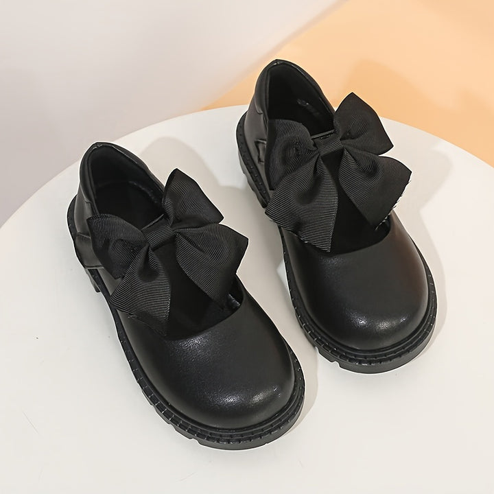 Trendy Cute Bowknot Low Top Loafer Shoes For Girls, Lightweight Comfortable Non Slip Flat Shoes For Indoor Outdoor, Spring And Autumn