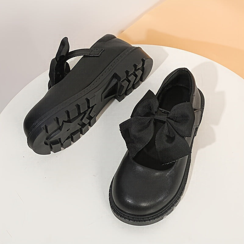 Trendy Cute Bowknot Low Top Loafer Shoes For Girls, Lightweight Comfortable Non Slip Flat Shoes For Indoor Outdoor, Spring And Autumn