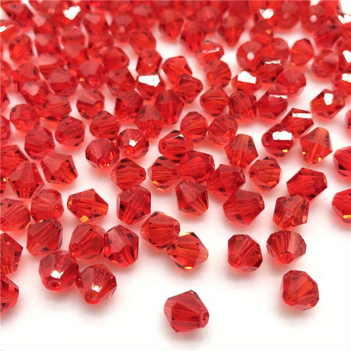 90pcs Austrian Crystal Element Bicone Beads  4mm Multicolor Faceted Glass Spacer Beads For Jewelry Making DIY Accessories Handmade Craft Beads Accessories