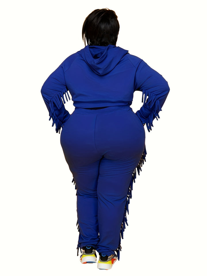 Stylish Plus Size Hoodie and Pants Set for Women, Perfect for Casual Wear