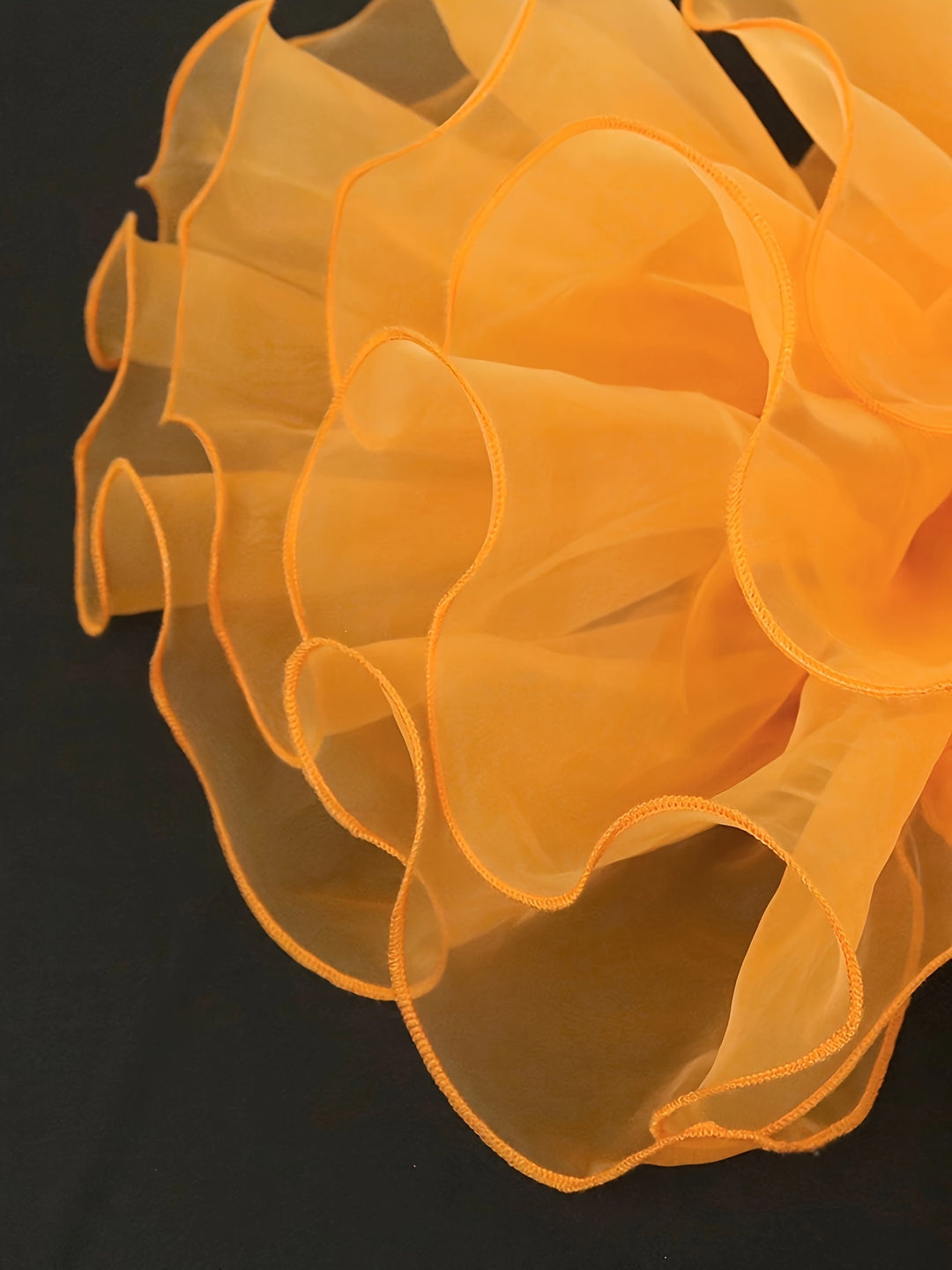 Plus Size Elegant Dress, Women's Plus Solid Exaggerated Frilly Sleeve Round Neck Bodycon Midi Dress