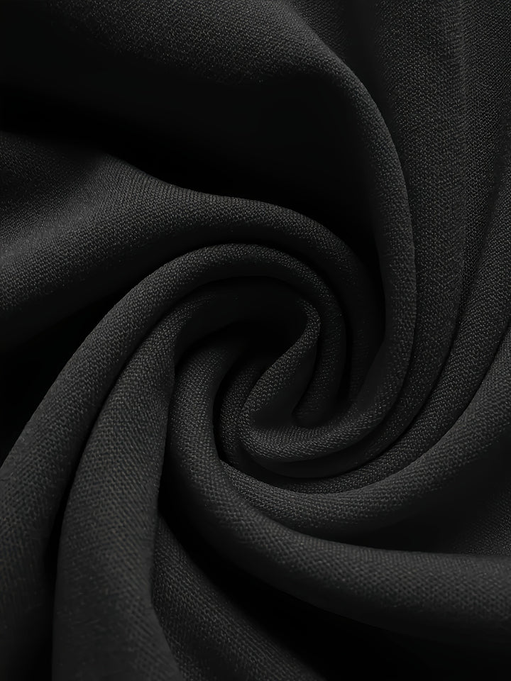 Plus Size Stripe Pattern Bodycon Dress, Elegant Notch Neck Long Sleeve Dress, Women's Plus Size Clothing