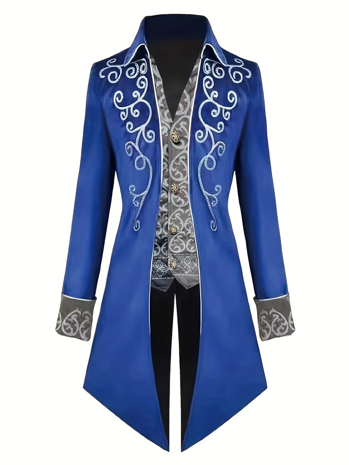 Retro Steampunk Gothic Embroidered Victorian Jacket Vintage Tailcoat Medieval Frock Coat Renaissance Costume For Men