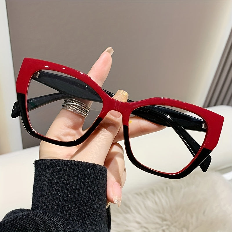 Blue Light Blocking Glasses Jelly Tortoiseshell Cat Eye Clear Lens Anti Eyestrain Glasses For Women