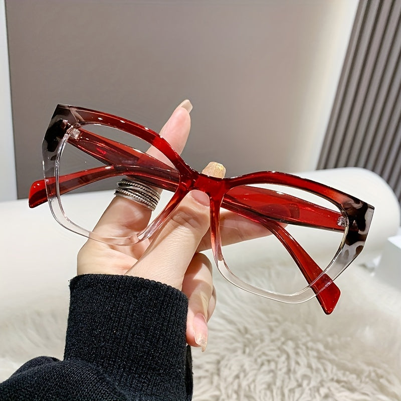 Blue Light Blocking Glasses Jelly Tortoiseshell Cat Eye Clear Lens Anti Eyestrain Glasses For Women