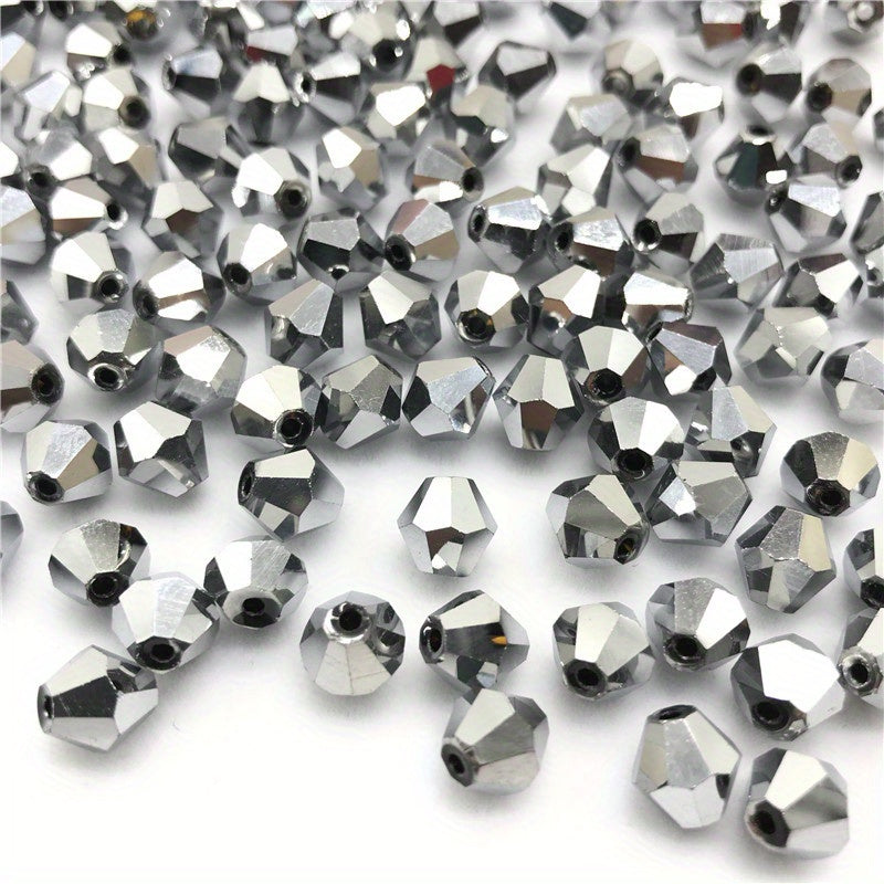 90pcs Austrian Crystal Element Bicone Beads  4mm Multicolor Faceted Glass Spacer Beads For Jewelry Making DIY Accessories Handmade Craft Beads Accessories