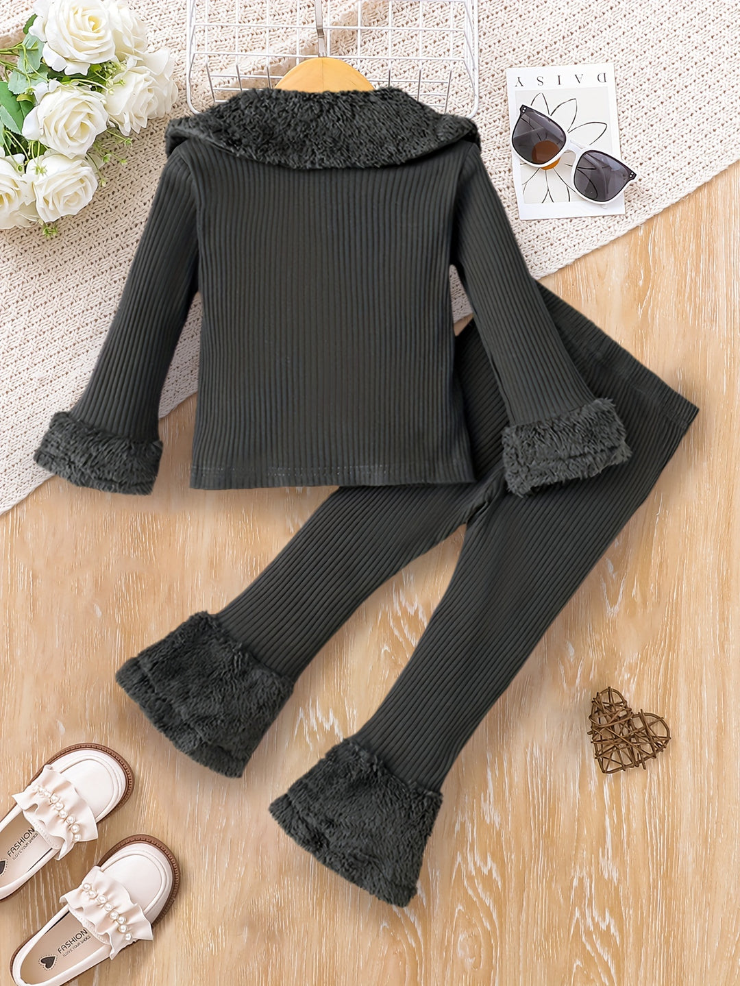 Girls Clothes Set Long Sleeve Tops Pants Set Fall Winter Clothes