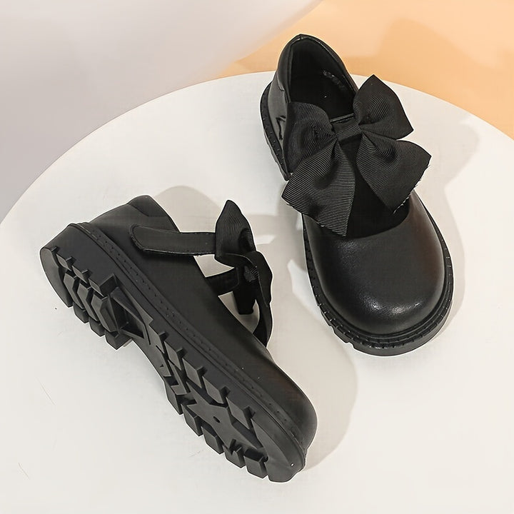 Trendy Cute Bowknot Low Top Loafer Shoes For Girls, Lightweight Comfortable Non Slip Flat Shoes For Indoor Outdoor, Spring And Autumn