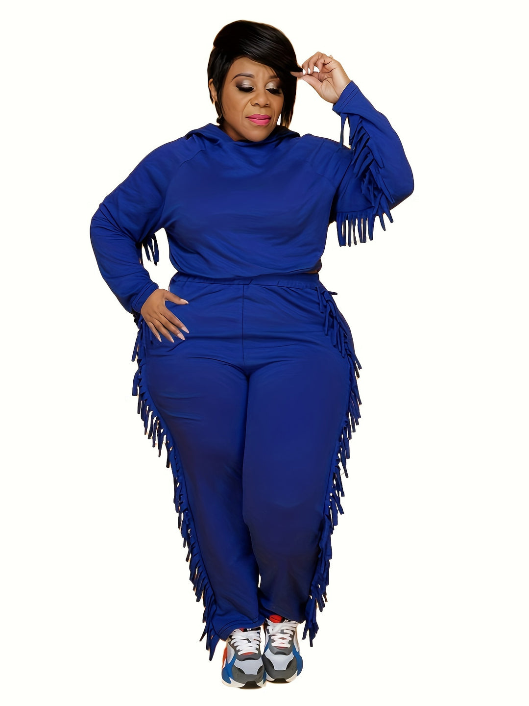 Stylish Plus Size Hoodie and Pants Set for Women, Perfect for Casual Wear