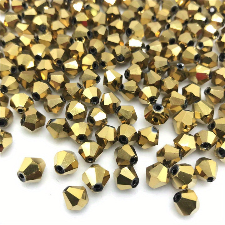 90pcs Austrian Crystal Element Bicone Beads  4mm Multicolor Faceted Glass Spacer Beads For Jewelry Making DIY Accessories Handmade Craft Beads Accessories
