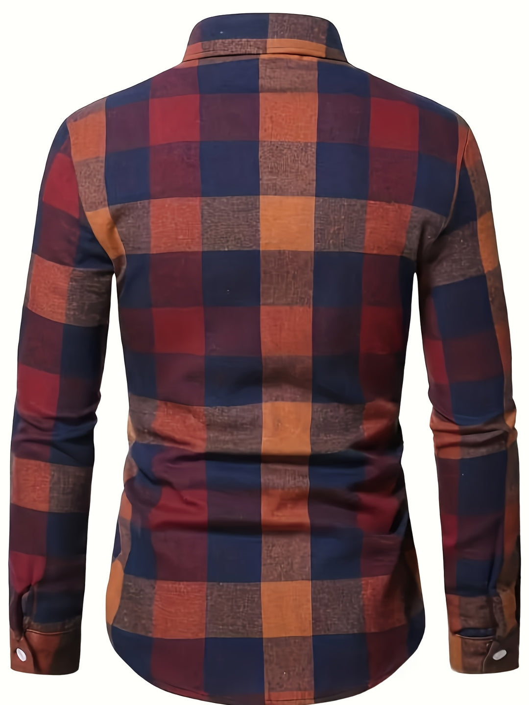 Plaid Pattern Men's Casual Retro Long Sleeve Button Up Shirt For Spring Fall Outdoor