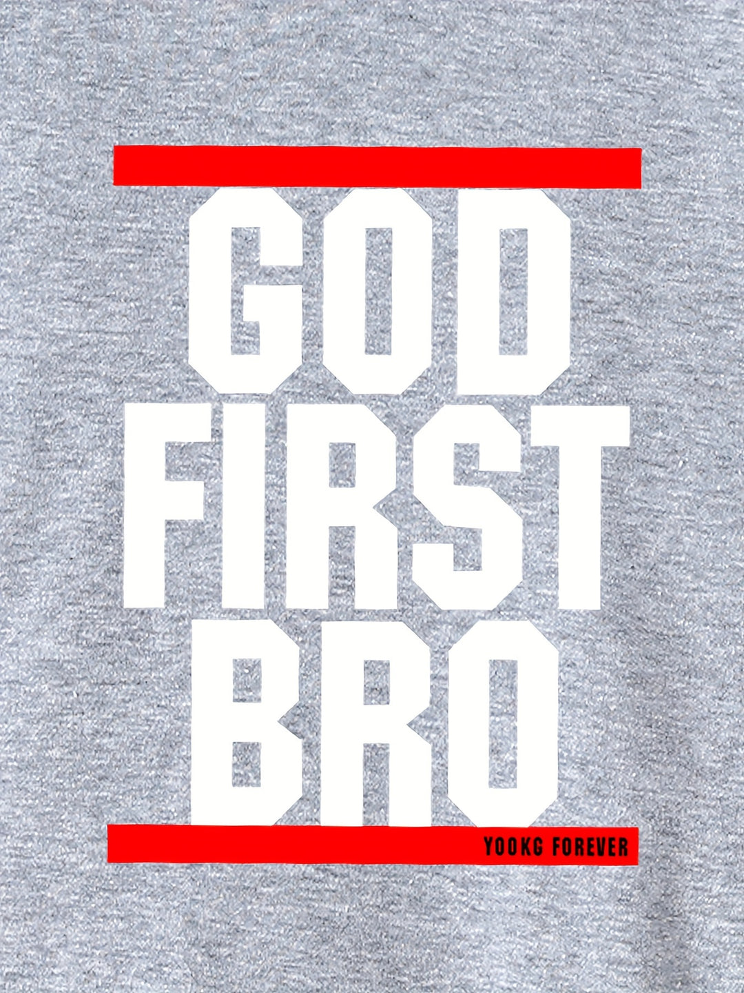 2pcs "God First Bro" Print Fleece Outfit For Boys, Warm Hoodie & Pants Set, Trendy Hooded Long Sleeve Top, Kid's Clothes For Fall Winter, As Gift