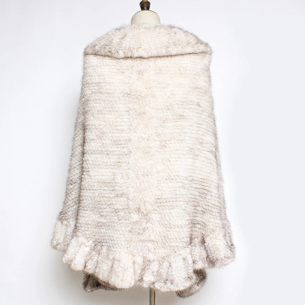 Luxury Real Mink Fur Shawl - Fashionista Essential