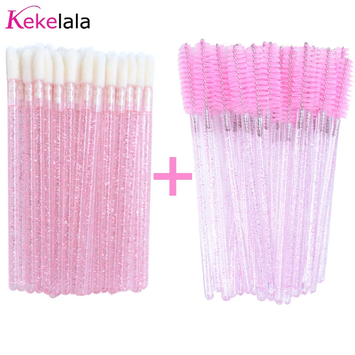 Get Flawless Makeup with 2-in-1 Disposable Brushes - 50pcs for Only $10!