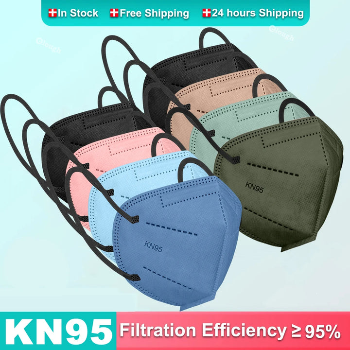 Certified KN95 Face Mask - 10/50/100 Pack - Breathable & Comfortable - High Filtration Efficiency