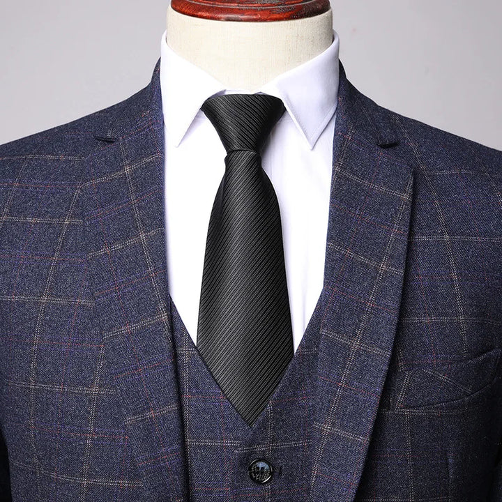Men's Spring/Autumn Plaid Suit - Slim Fit Business/Casual - Office/Party/Wedding - Shenrun