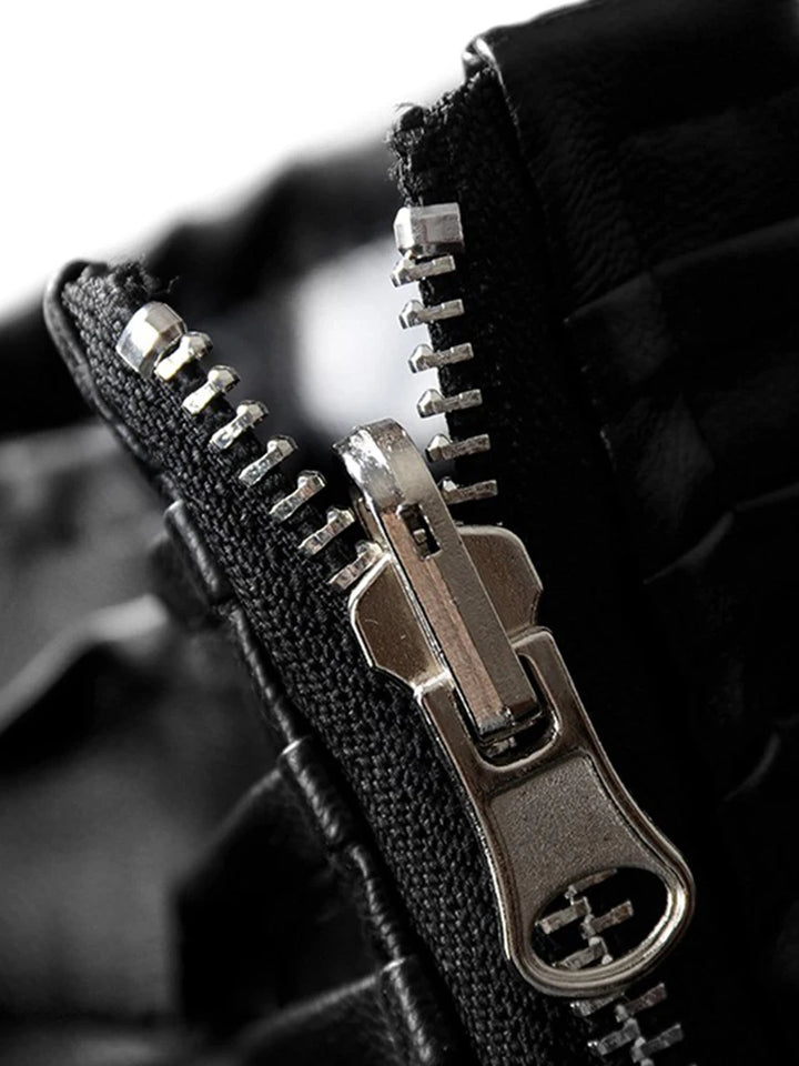 Lautaro High Waist Faux Leather Maxi Skirt - Korean Fashion 2021