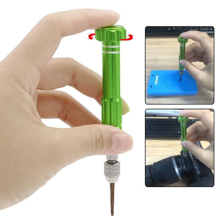 5 In 1 Screwdriver Set Mini Portable Slotted Phillips Hex Pozidriv Screwdriver Glasses Camera Computer Watch Phone Repair Tools