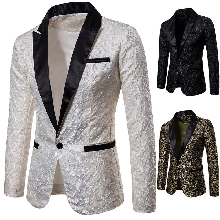 Stylish Floral Party Dress Suit for Men - Perfect for Weddings, Proms, and More!