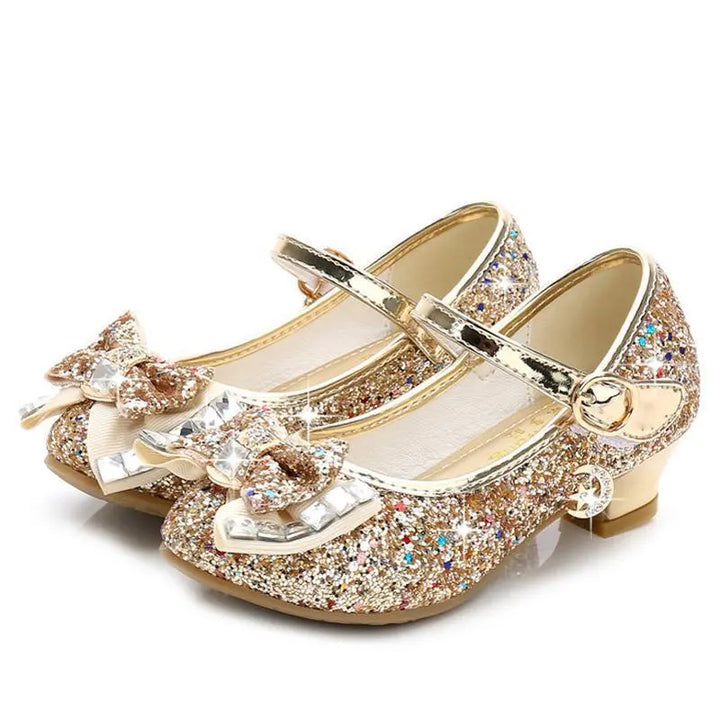 Girls' Princess Party Shoes: Pu Leather High Heels for Ages 3-14 - Ideal for Weddings & Dance | Free Photos & Customization