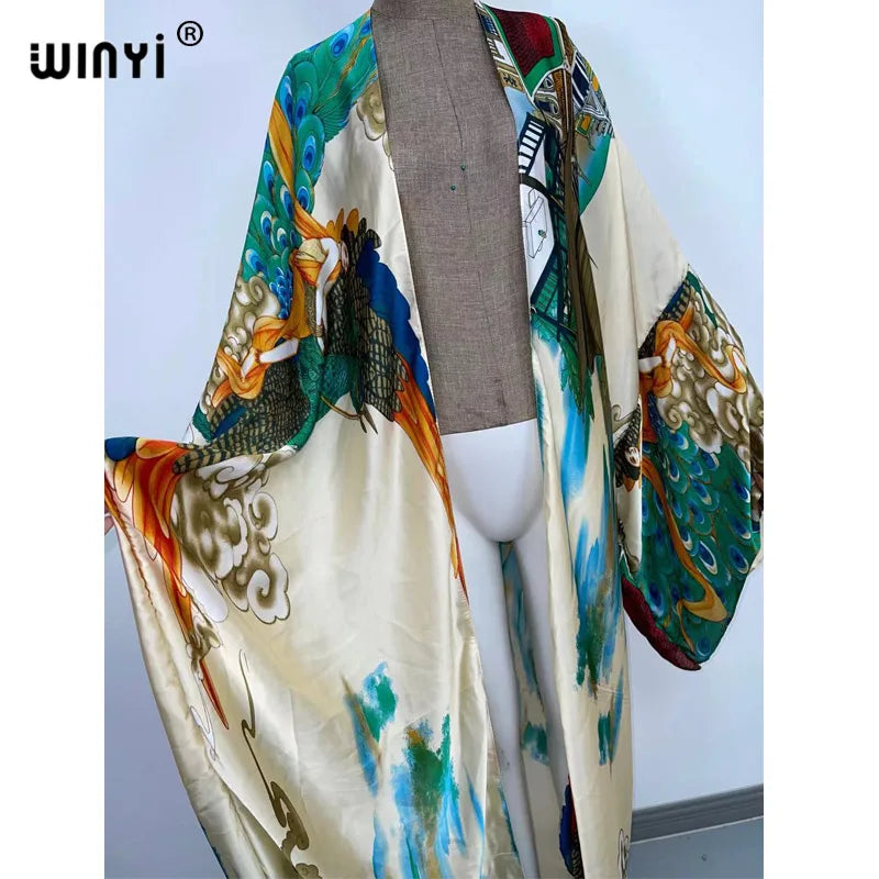 Boho Maxi KIMONO with Double-Sided Print - Wholesale Available