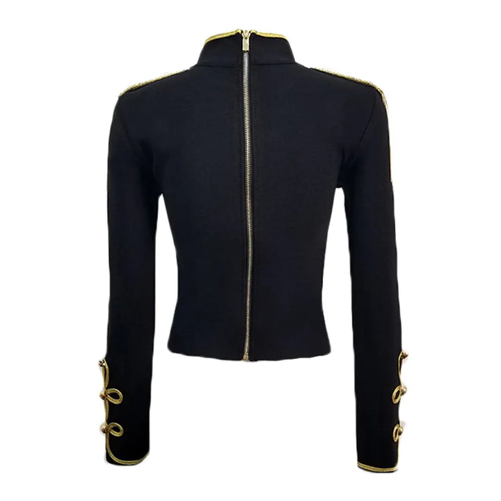 2023 Bandage Zip Jacket for Women | Embroidered Outerwear Coat