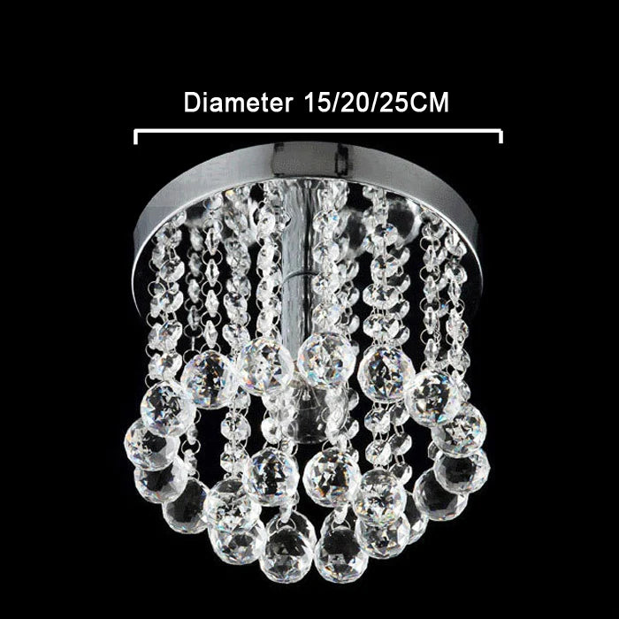 Chandelier Crystal Lighting Lustre Top K9 Crystal Stainless Steel Frame Luminaria Lampe Cristal Lustre Diameter 15CM 20CM 25CM