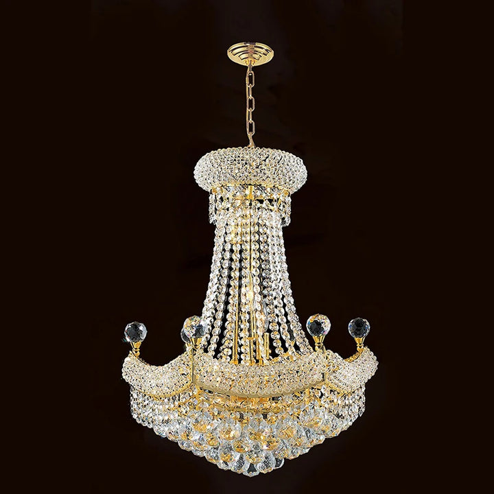 Empire Gold Crystal Chandelier for Foyer luxury kitchen island light Modern Staircase Ceiling light hanging Lamp cristal lustre