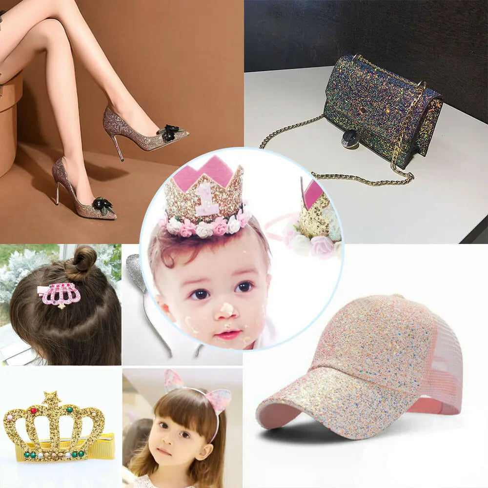 Chunky Glitter Sequin Fabric A5 Sheets