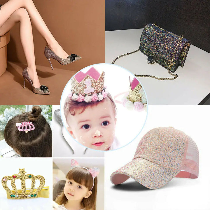 Chunky Glitter Sequin Fabric A5 Sheets