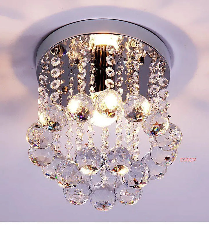 Chandelier Crystal Lighting Lustre Top K9 Crystal Stainless Steel Frame Luminaria Lampe Cristal Lustre Diameter 15CM 20CM 25CM