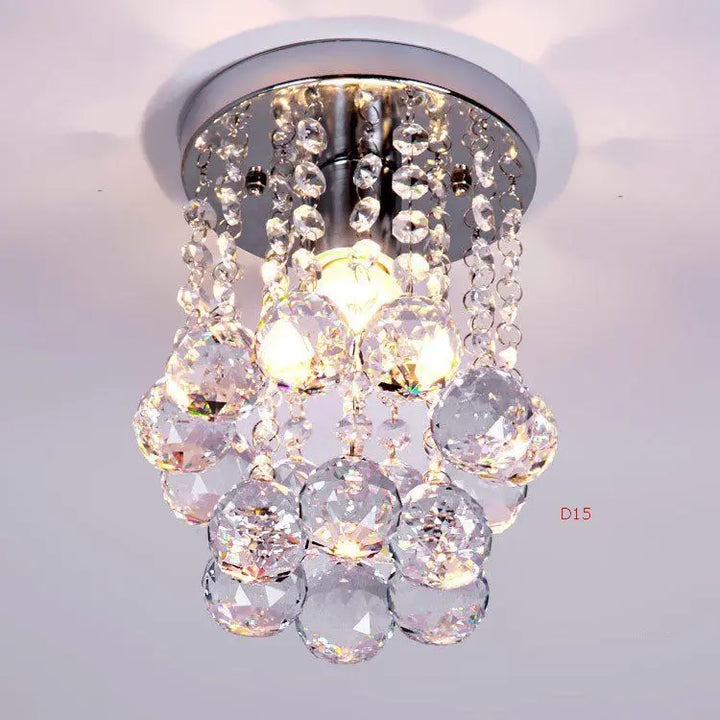 Chandelier Crystal Lighting Lustre Top K9 Crystal Stainless Steel Frame Luminaria Lampe Cristal Lustre Diameter 15CM 20CM 25CM