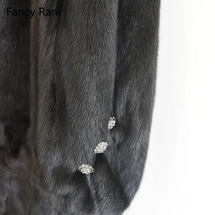 High Quality Winter Mink Fur Coat