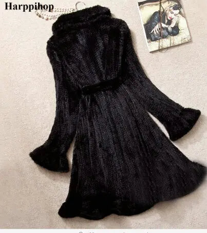 2019 Slim Long Style Mink Fur Coat