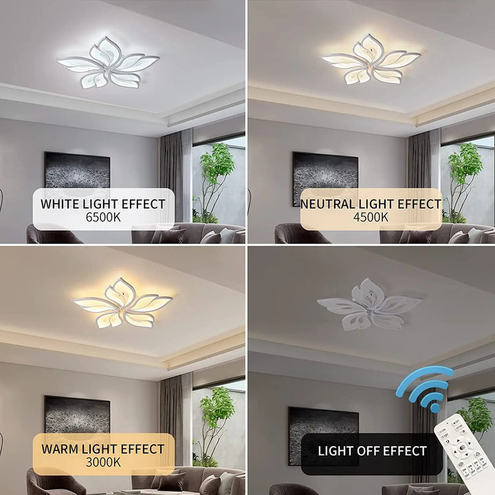 LED Ceiling Lamps Dimmable with Remote Control 51-70W Ceiling Lights 70CM 80-260V Living Room Bedroom Ceiling Chandelier Lights