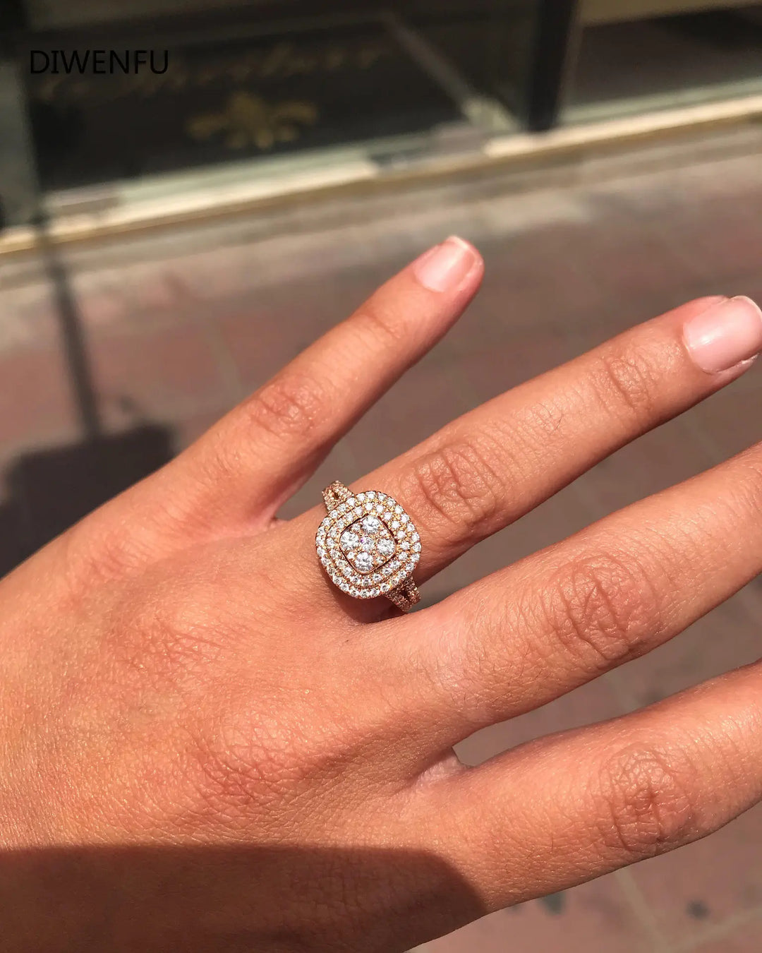 Real Gold Rings for Women and Men - 14K Yellow Gold with Amethyst and Diamonds - Perfect Gift!