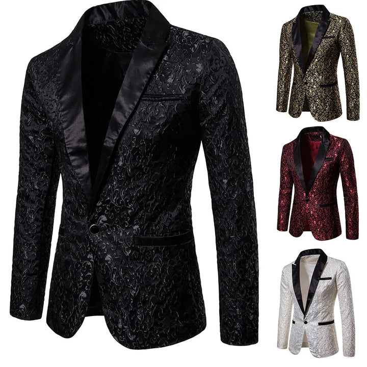 Stylish Floral Party Dress Suit for Men - Perfect for Weddings, Proms, and More!