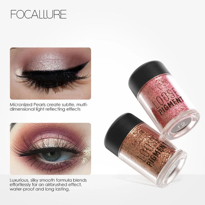 Sparkle & Shine: FOCALLURE 18-Color Glitter Liquid EyeShadow for Long-Lasting Makeup