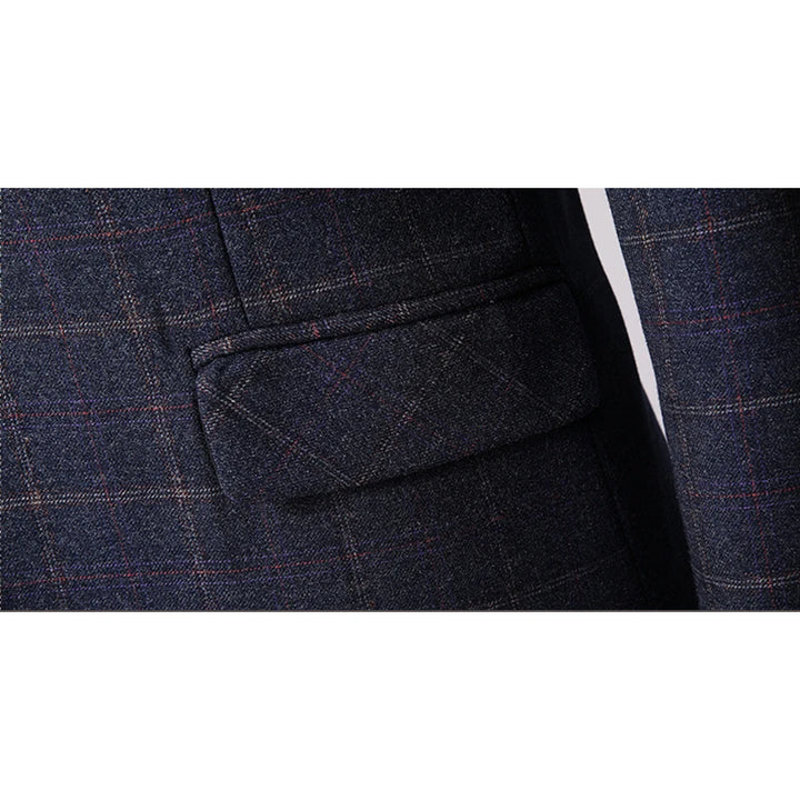 Men's Spring/Autumn Plaid Suit - Slim Fit Business/Casual - Office/Party/Wedding - Shenrun