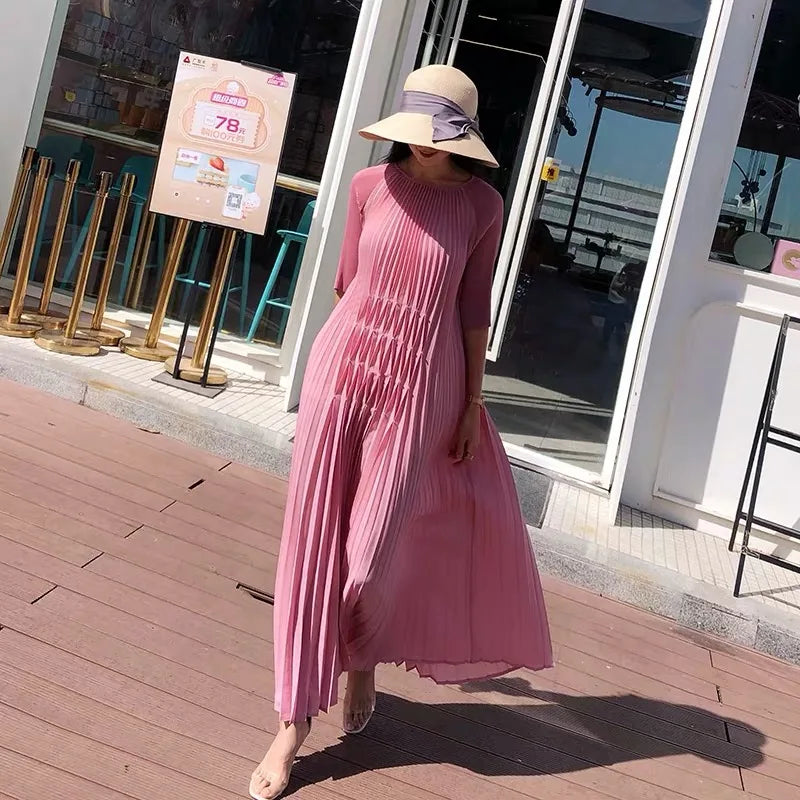 Original Designer Miyake Pink Dress