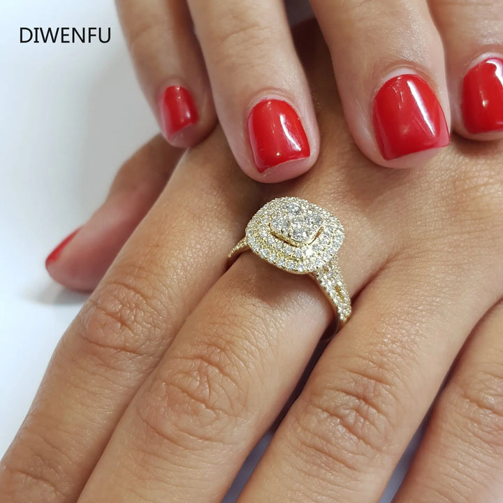 Real Gold Rings for Women and Men - 14K Yellow Gold with Amethyst and Diamonds - Perfect Gift!