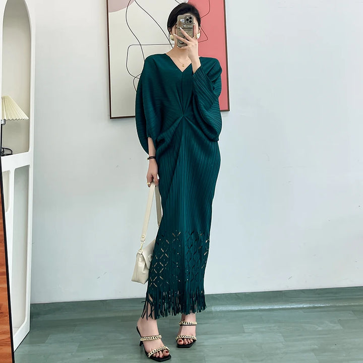 Stunning 2023 Summer Party Dress - Elegant Tassel Hollow Maxi