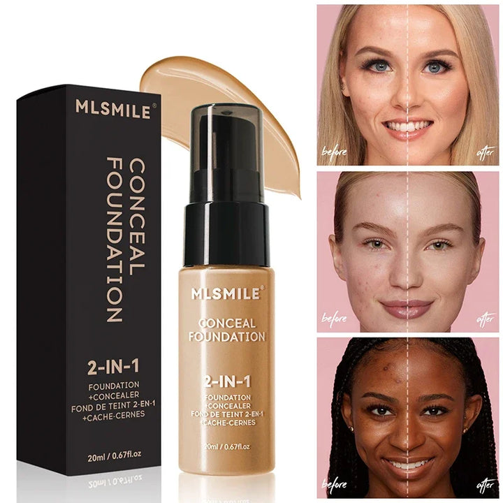 Flawless Matte Foundation: Long-lasting, Waterproof, Oil-Control Formula