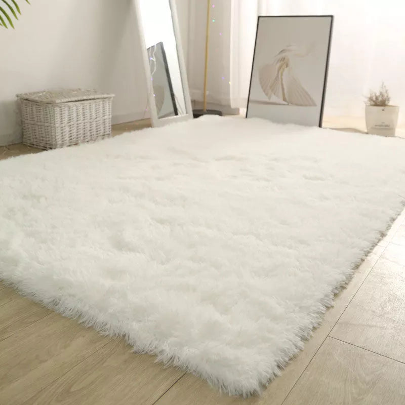 White Fluffy Hall Carpet Modern Living Room Bedroom Home Decor Large Mats Thickened Non-Slip Girl Children's Room Pink Furry Rug