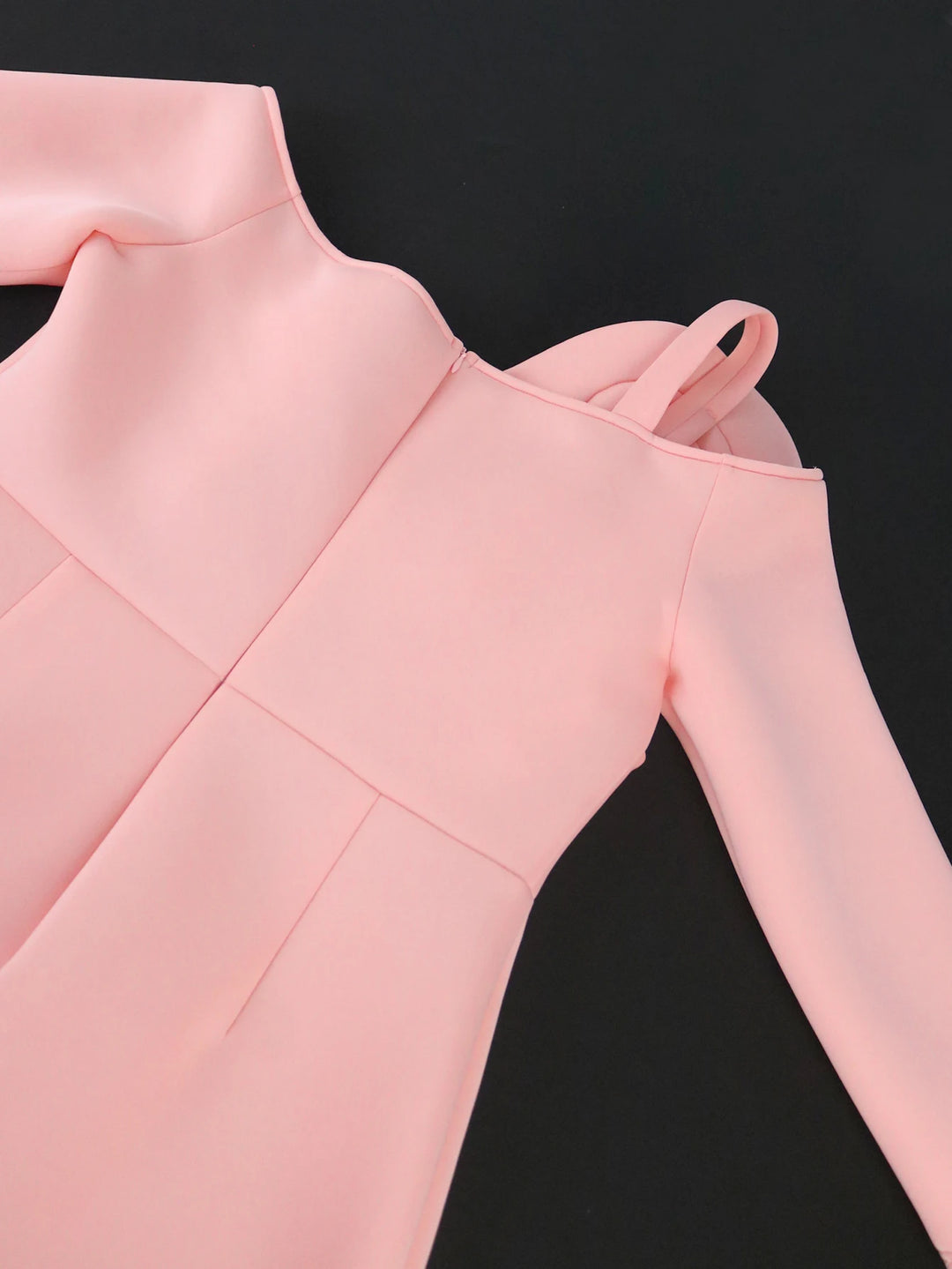 Stunning Pink Cold Shoulder Dress - Perfect for Evening Events and Parties!