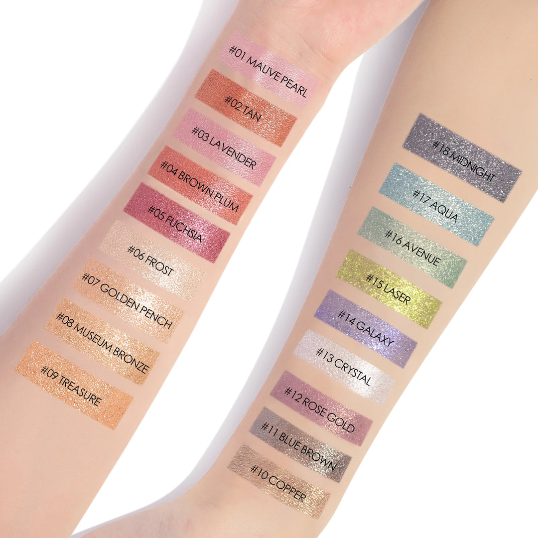 Sparkle & Shine: FOCALLURE 18-Color Glitter Liquid EyeShadow for Long-Lasting Makeup