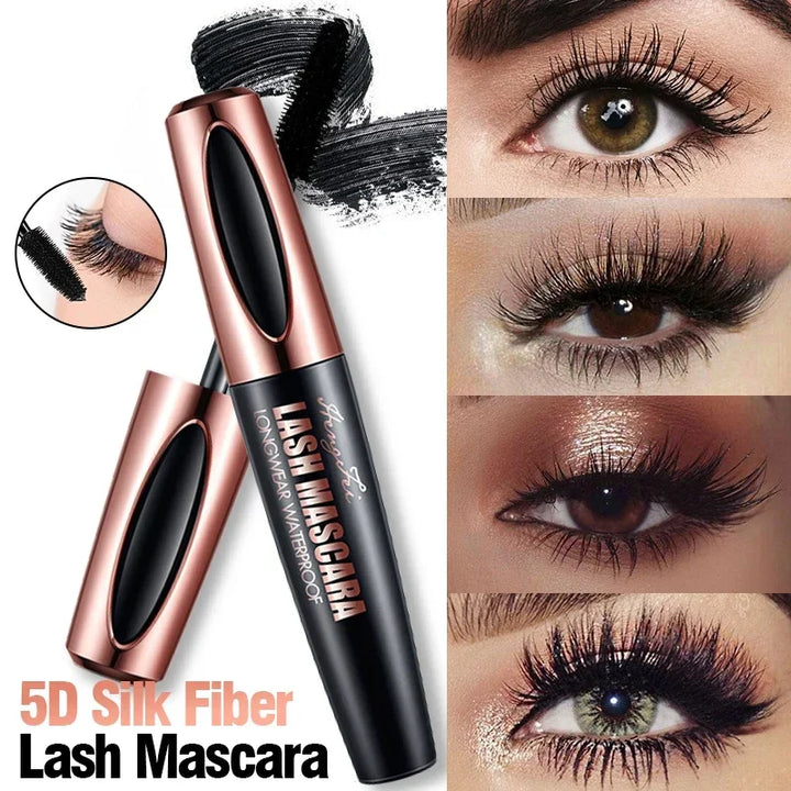 Get Luxurious Lashes with Waterproof 4D Silk Fiber Mascara - 1 Piece