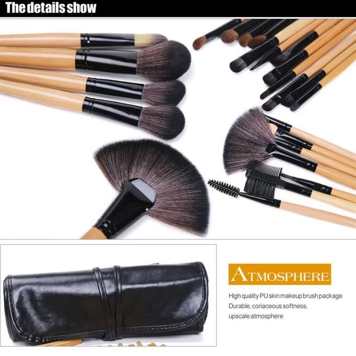 24-Piece Makeup Brush Set: Professional Cosmetics for Flawless Beauty