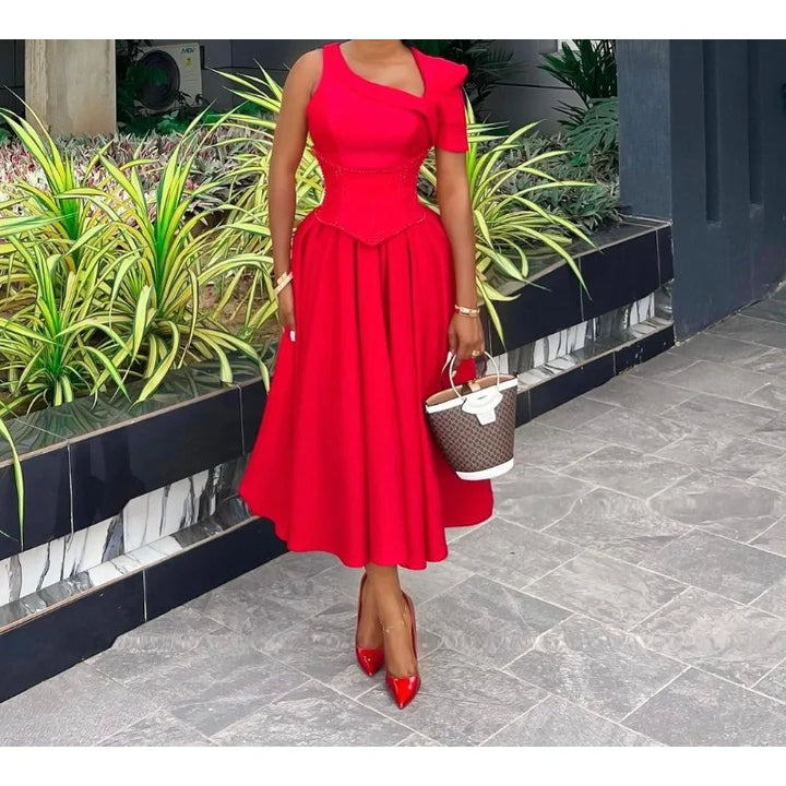 Stylish Fishbone Dress for Women - Autumn/Winter Collection