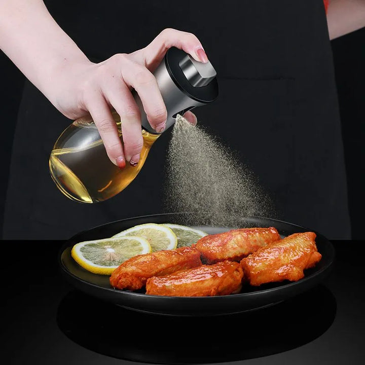 Oil Spray Pot Oil Sprayer For Cooking Spray Bottle Barbecue Multi-Function Air Fryer Glass High-Pressure Baking Oil Pot